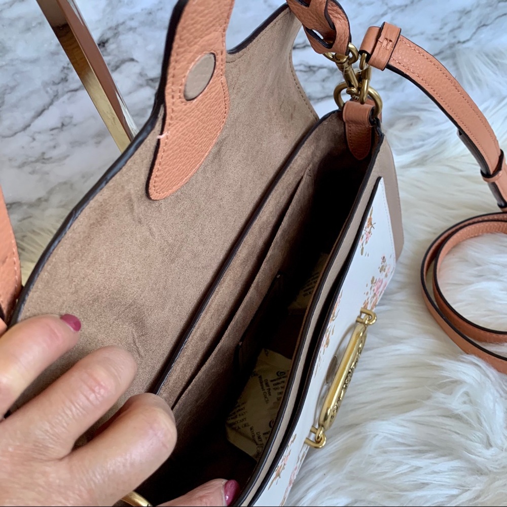 Coach Jade Shoulder Bag With Rose Bouquet print - Picture 10 of 14
